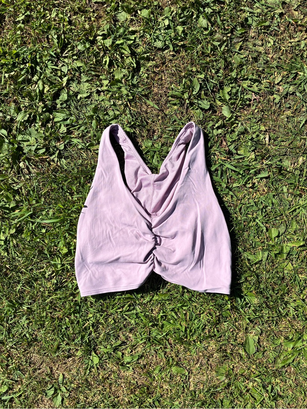 Lululemon light purple scrunch tank top sports bra